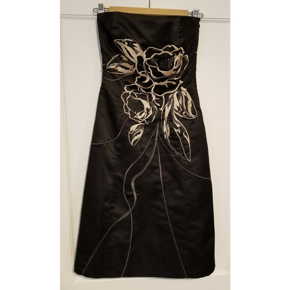 White House Black Market beaded strapless dress